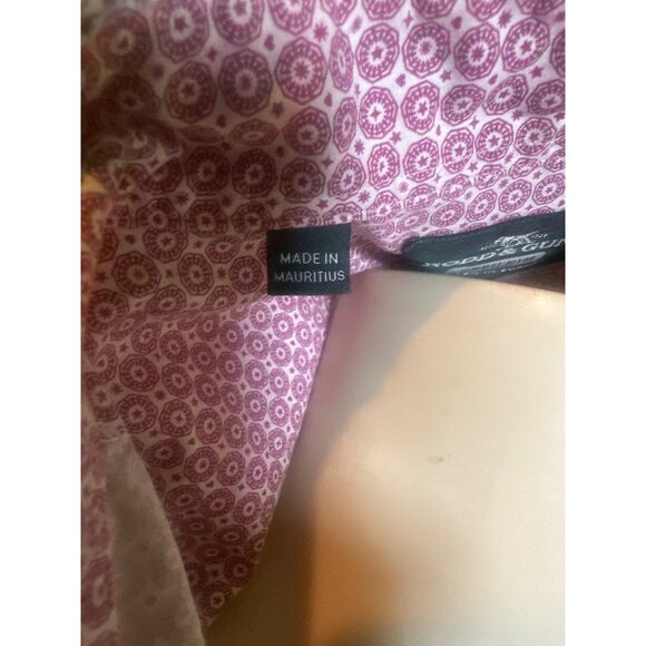 Rodd & Gunn Mens Short Sleeve Button-Up Shirt Size M 100% Cotton Red Geometric P - Picture 8 of 8